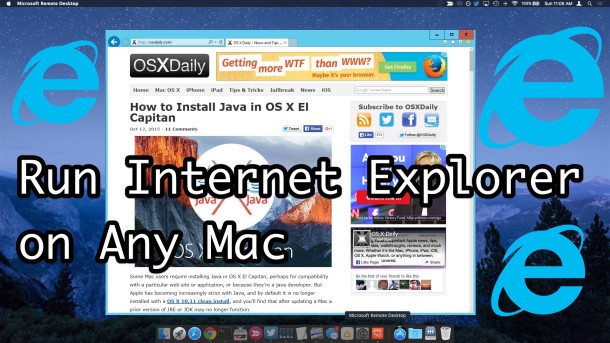 internet explorer emulator mac os x